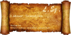 Lakner Szendike névjegykártya
